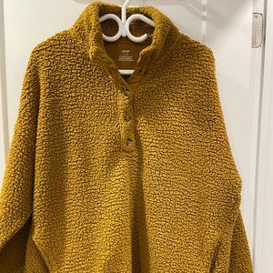 Sherpa Oversized Button Pullover